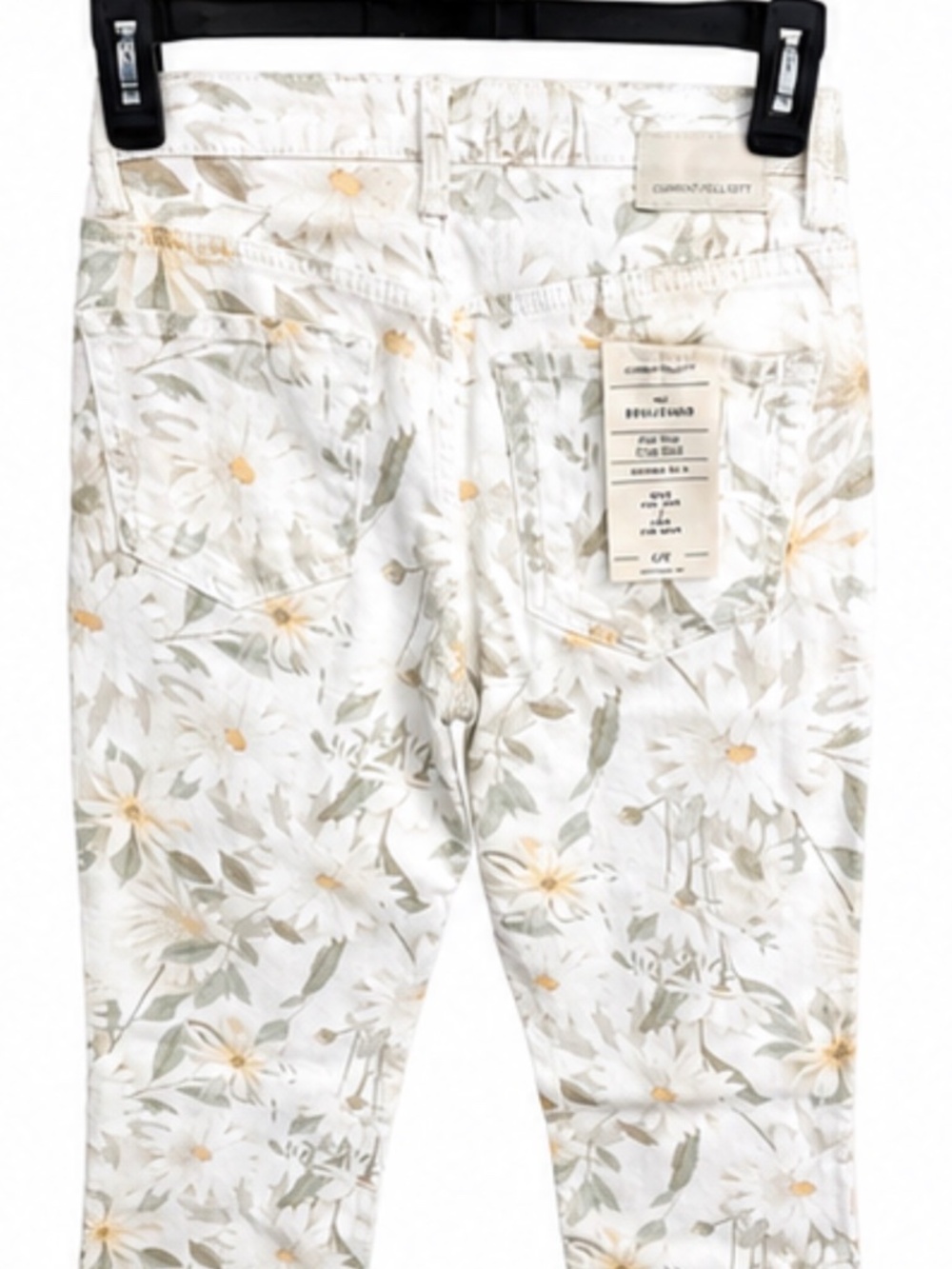 Current/Elliott The Boulevard Mid Rise Crop Boot Jeans Size 26 NWT Floral Print - Picture 3 of 9